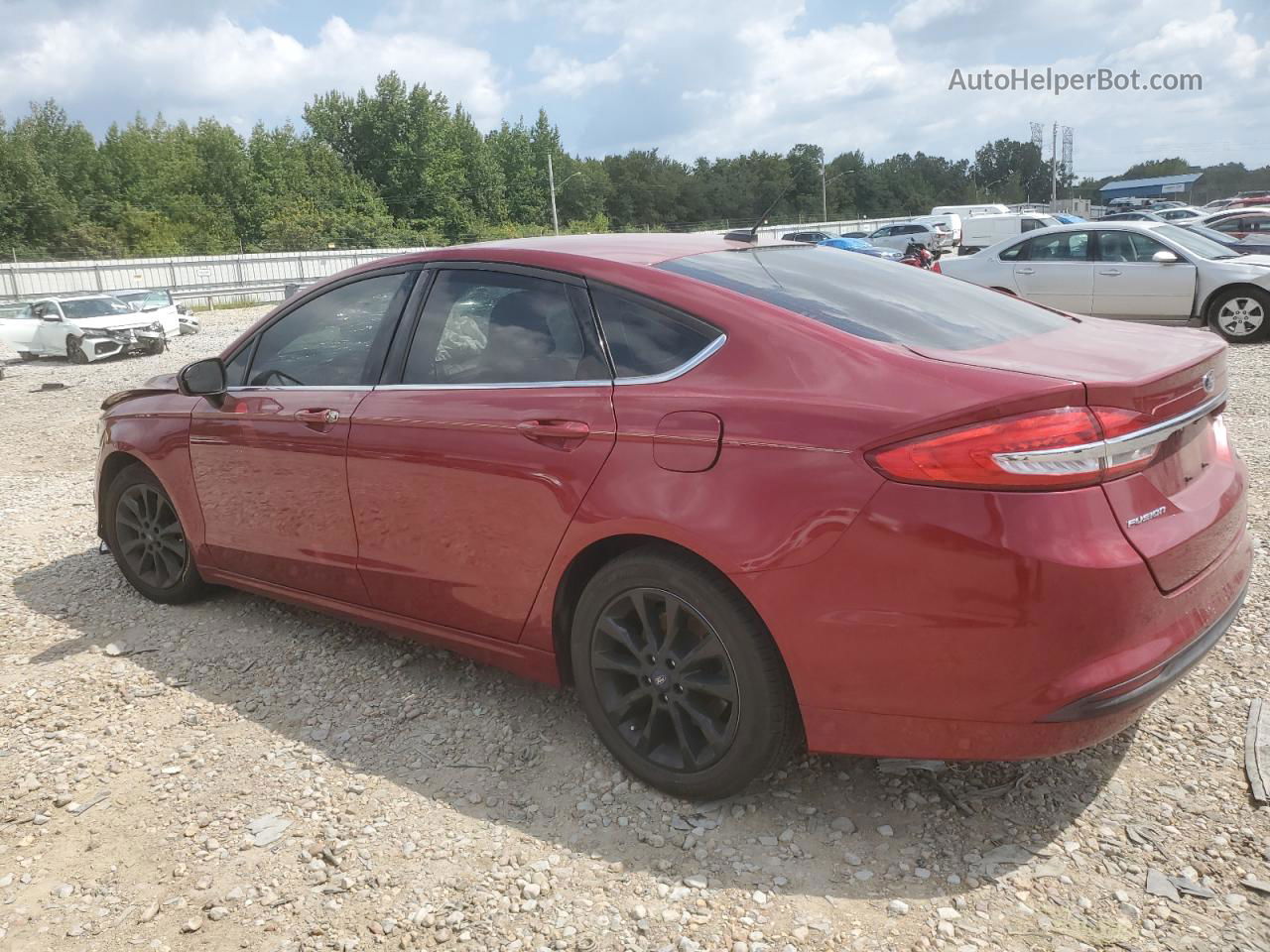 2017 Ford Fusion Se Maroon vin: 3FA6P0HD8HR128369