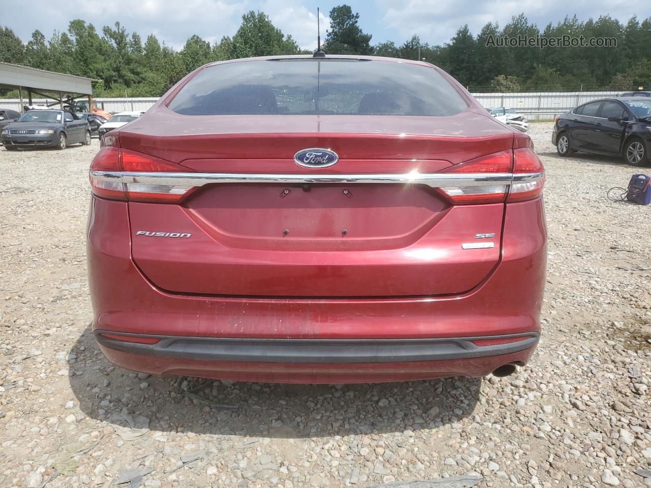 2017 Ford Fusion Se Темно-бордовый vin: 3FA6P0HD8HR128369