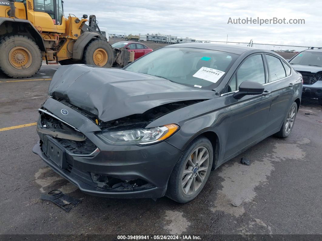 2017 Ford Fusion Se Gray vin: 3FA6P0HD8HR141199