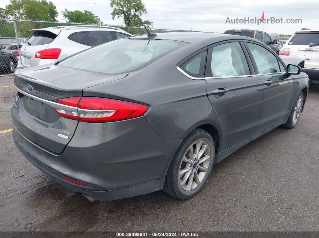 2017 Ford Fusion Se Gray vin: 3FA6P0HD8HR141199