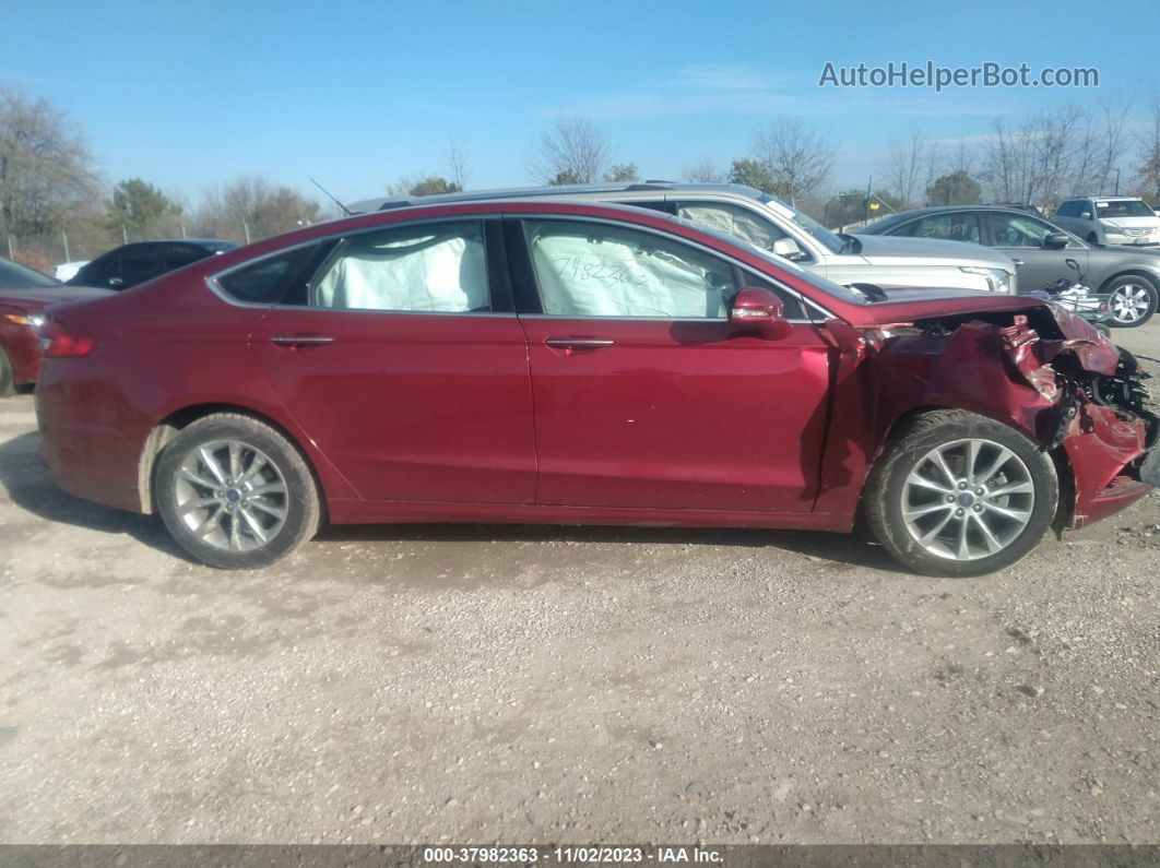 2017 Ford Fusion Se Red vin: 3FA6P0HD8HR156673