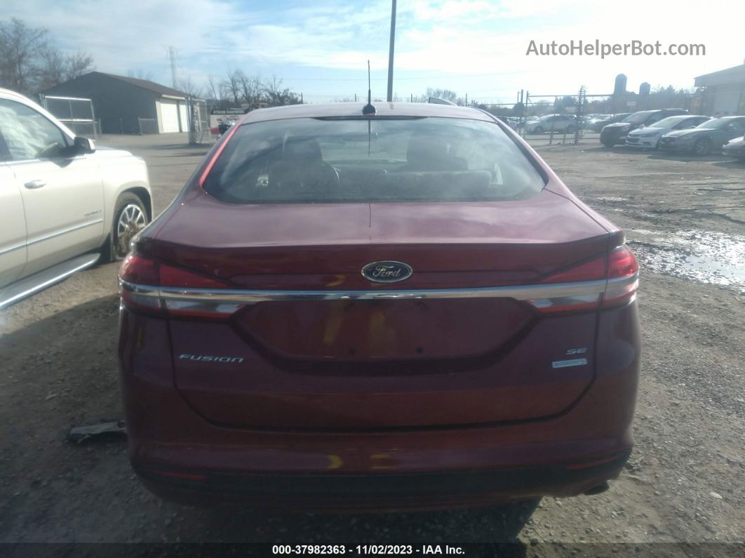 2017 Ford Fusion Se Красный vin: 3FA6P0HD8HR156673