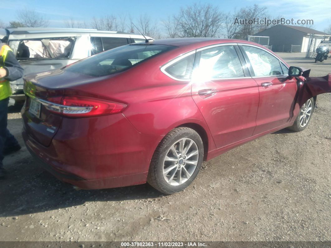 2017 Ford Fusion Se Red vin: 3FA6P0HD8HR156673