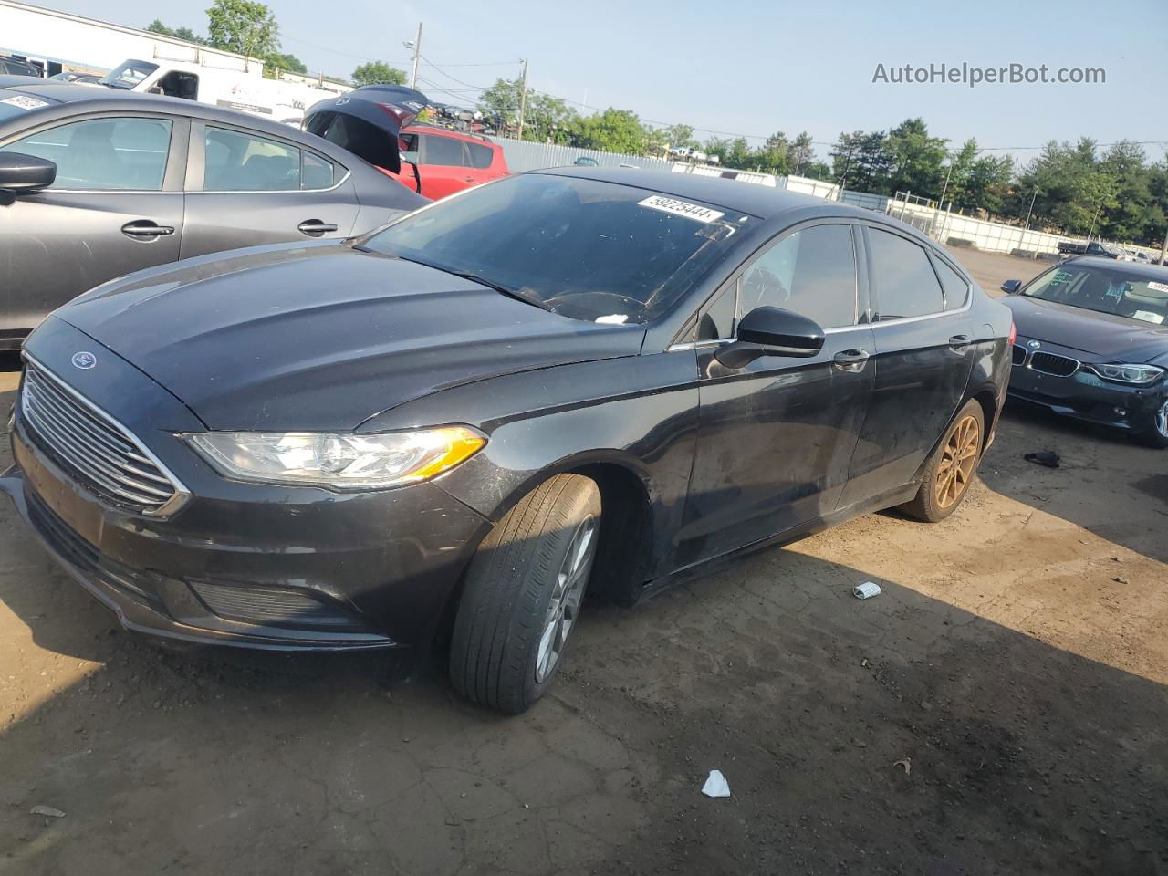 2017 Ford Fusion Se Black vin: 3FA6P0HD8HR173599