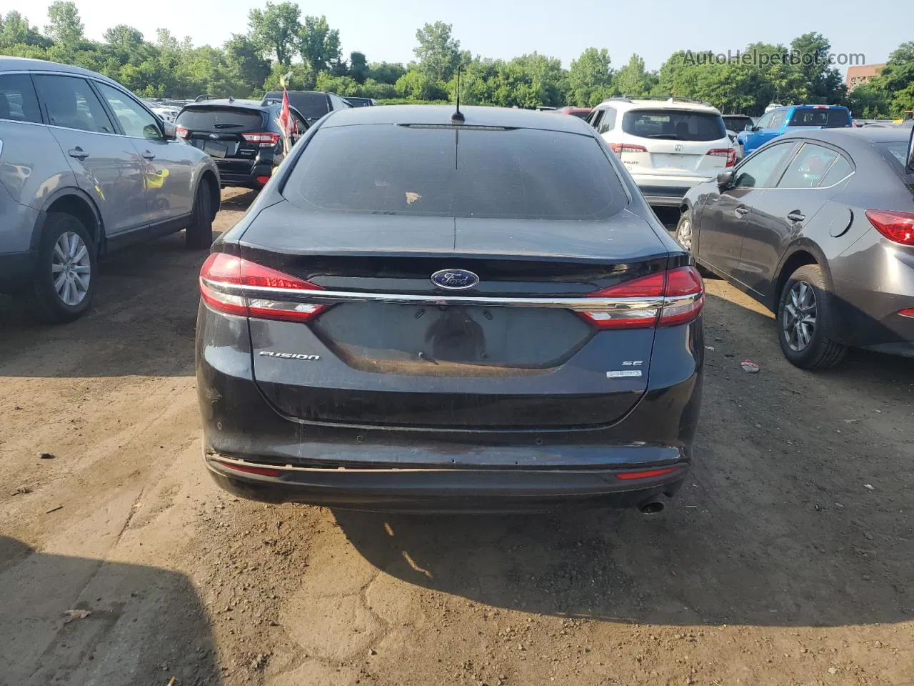 2017 Ford Fusion Se Black vin: 3FA6P0HD8HR173599