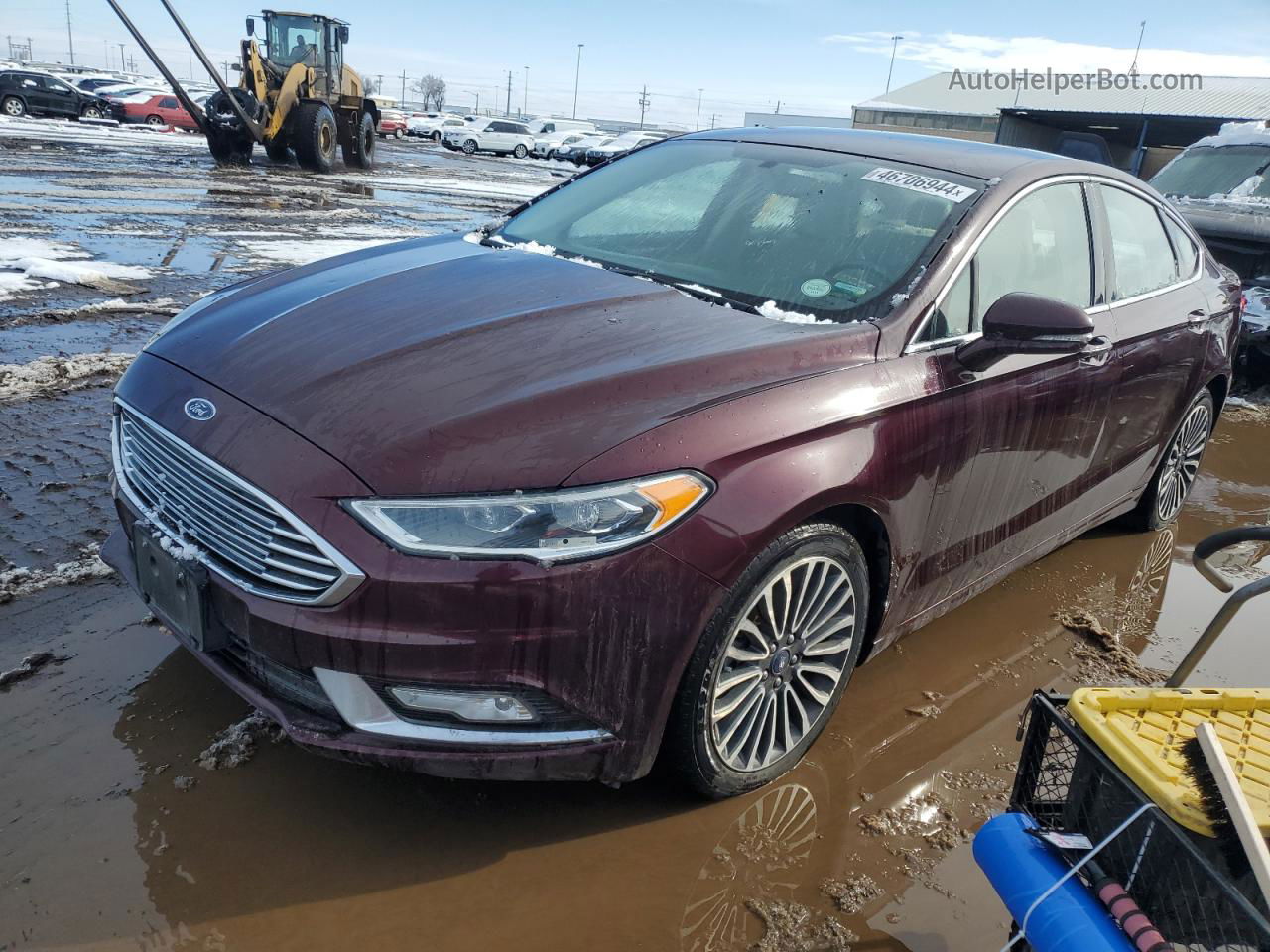 2017 Ford Fusion Se Maroon vin: 3FA6P0HD8HR180486