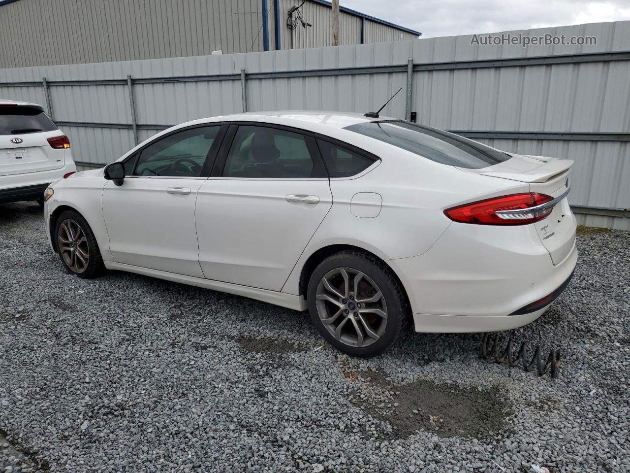 2017 Ford Fusion Se White vin: 3FA6P0HD8HR189365