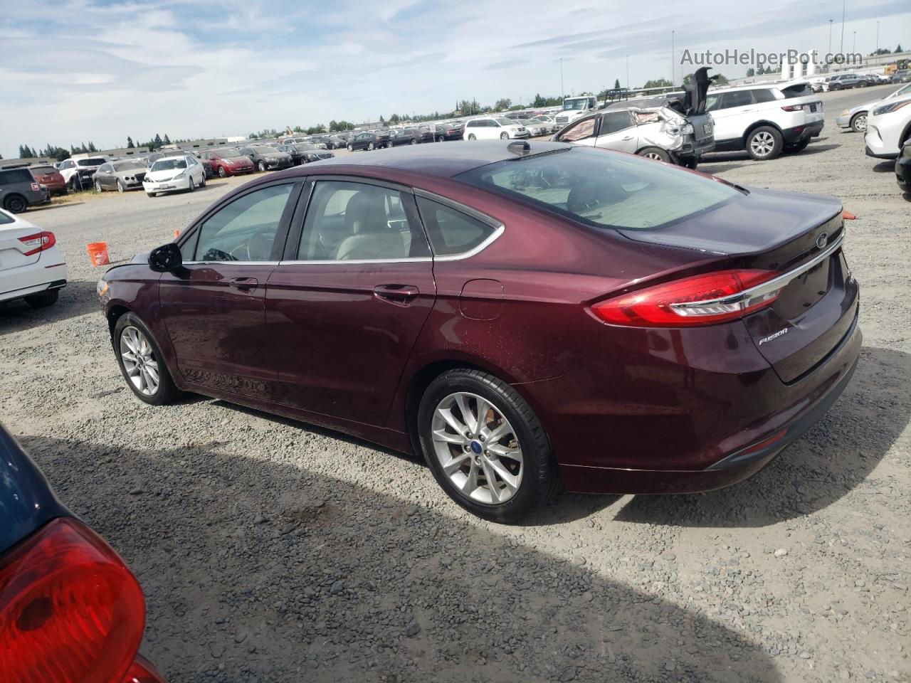 2017 Ford Fusion Se Бордовый vin: 3FA6P0HD8HR215981