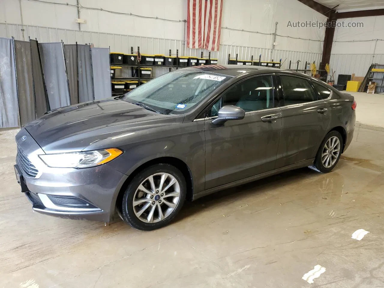 2017 Ford Fusion Se Gray vin: 3FA6P0HD8HR241545