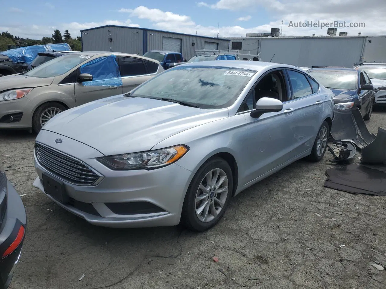 2017 Ford Fusion Se Silver vin: 3FA6P0HD8HR247720