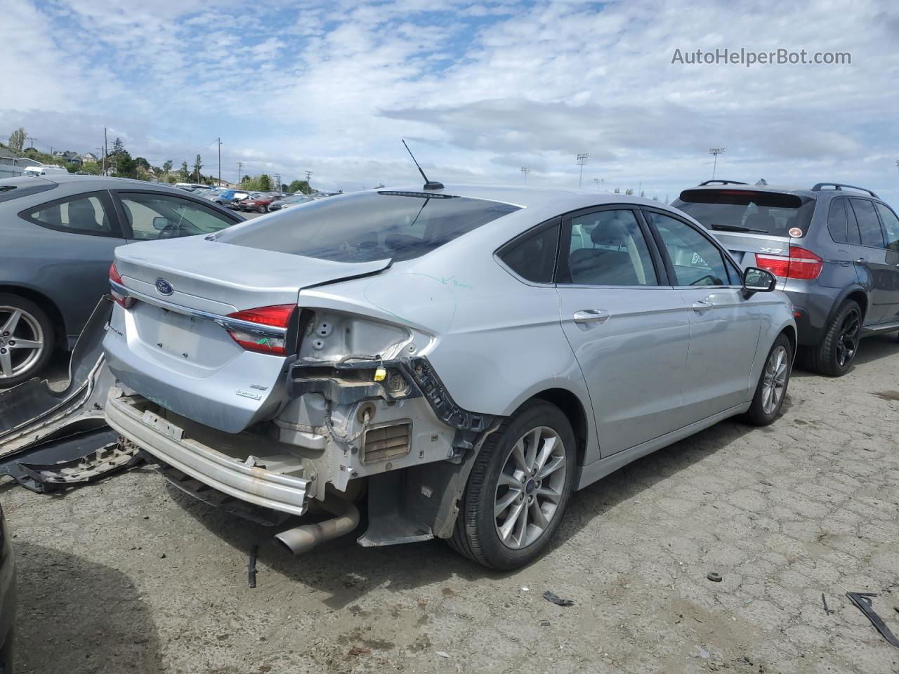 2017 Ford Fusion Se Silver vin: 3FA6P0HD8HR247720