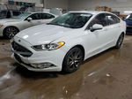 2017 Ford Fusion Se White vin: 3FA6P0HD8HR264047