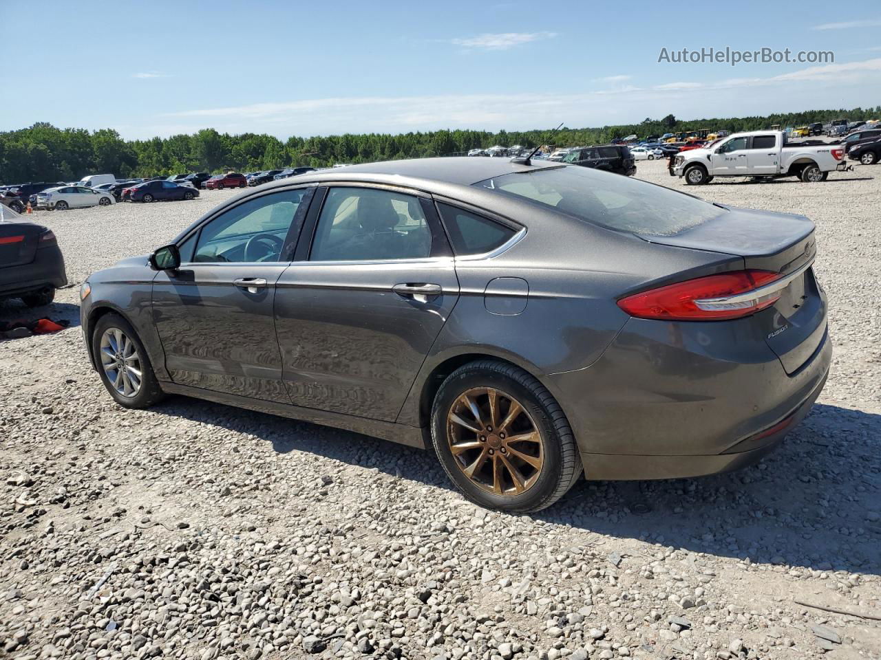 2017 Ford Fusion Se Gray vin: 3FA6P0HD8HR286548