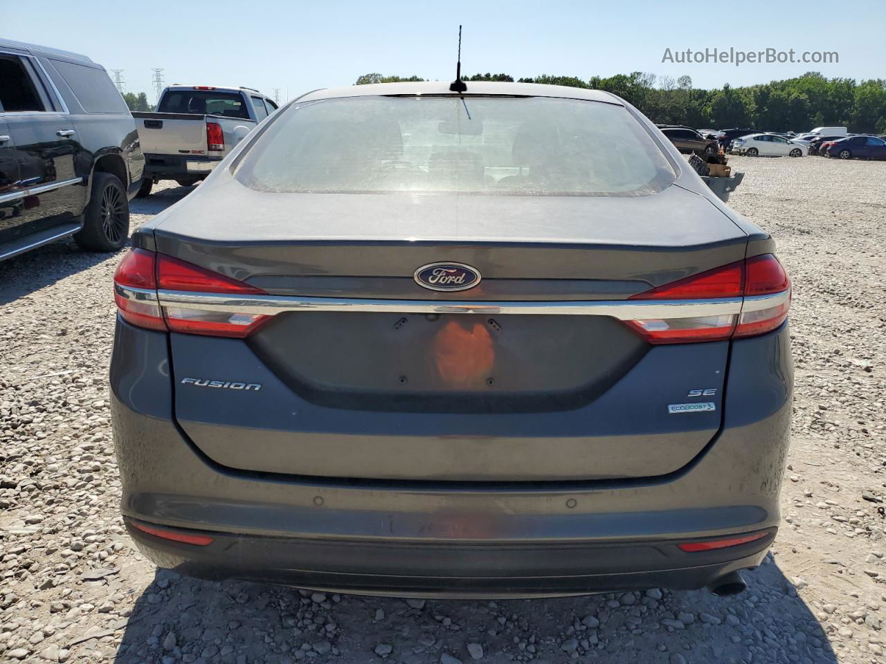 2017 Ford Fusion Se Gray vin: 3FA6P0HD8HR286548