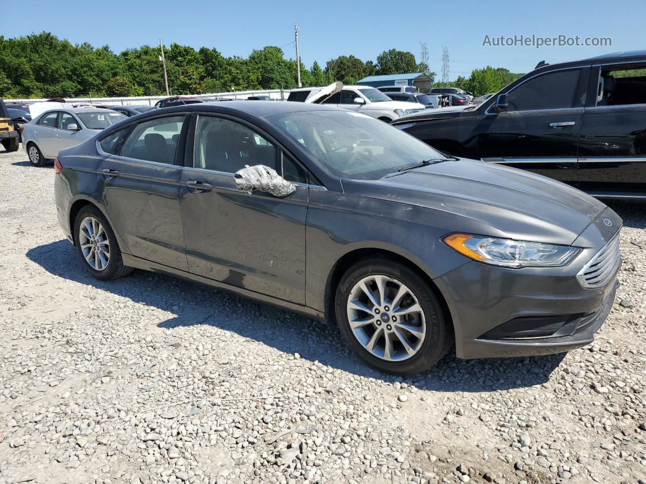 2017 Ford Fusion Se Gray vin: 3FA6P0HD8HR286548