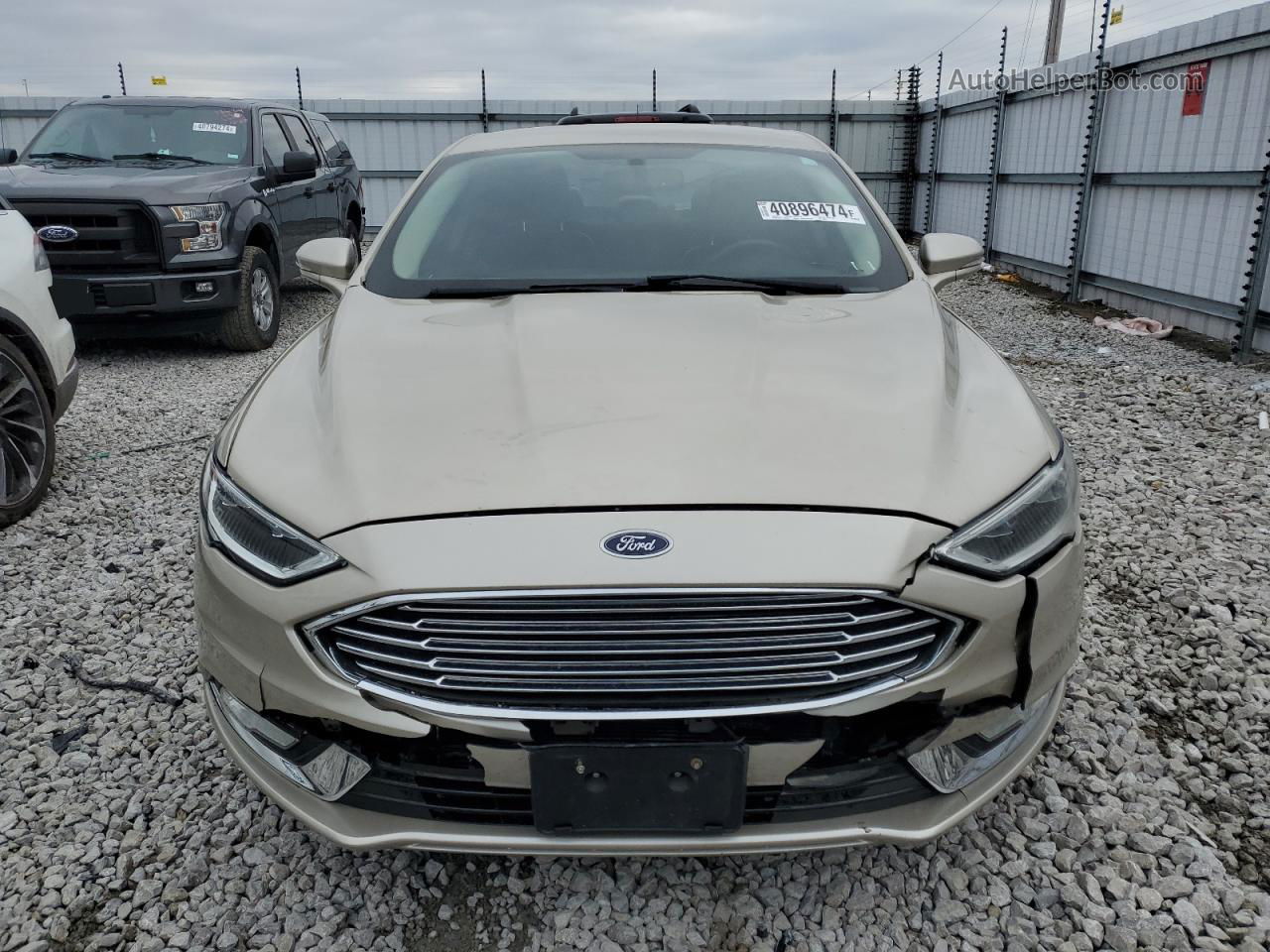 2017 Ford Fusion Se Tan vin: 3FA6P0HD8HR318995