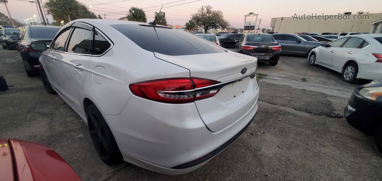 2017 Ford Fusion Se White vin: 3FA6P0HD8HR349485