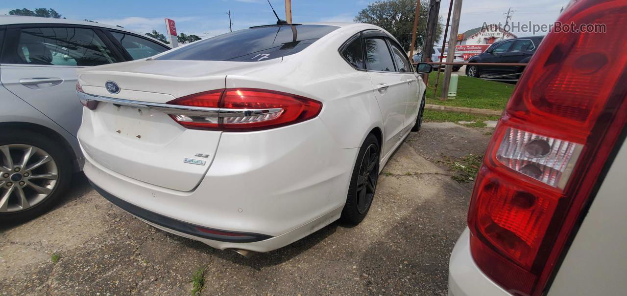 2017 Ford Fusion Se White vin: 3FA6P0HD8HR349485