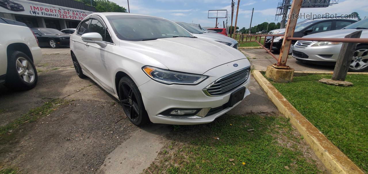 2017 Ford Fusion Se White vin: 3FA6P0HD8HR349485