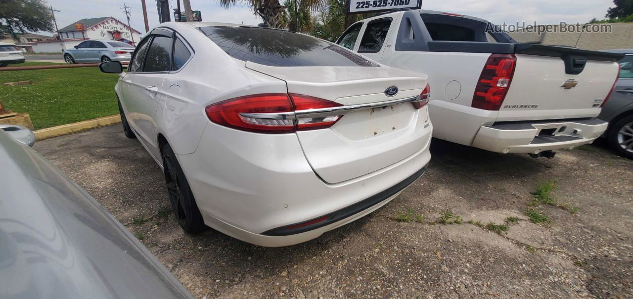 2017 Ford Fusion Se White vin: 3FA6P0HD8HR349485