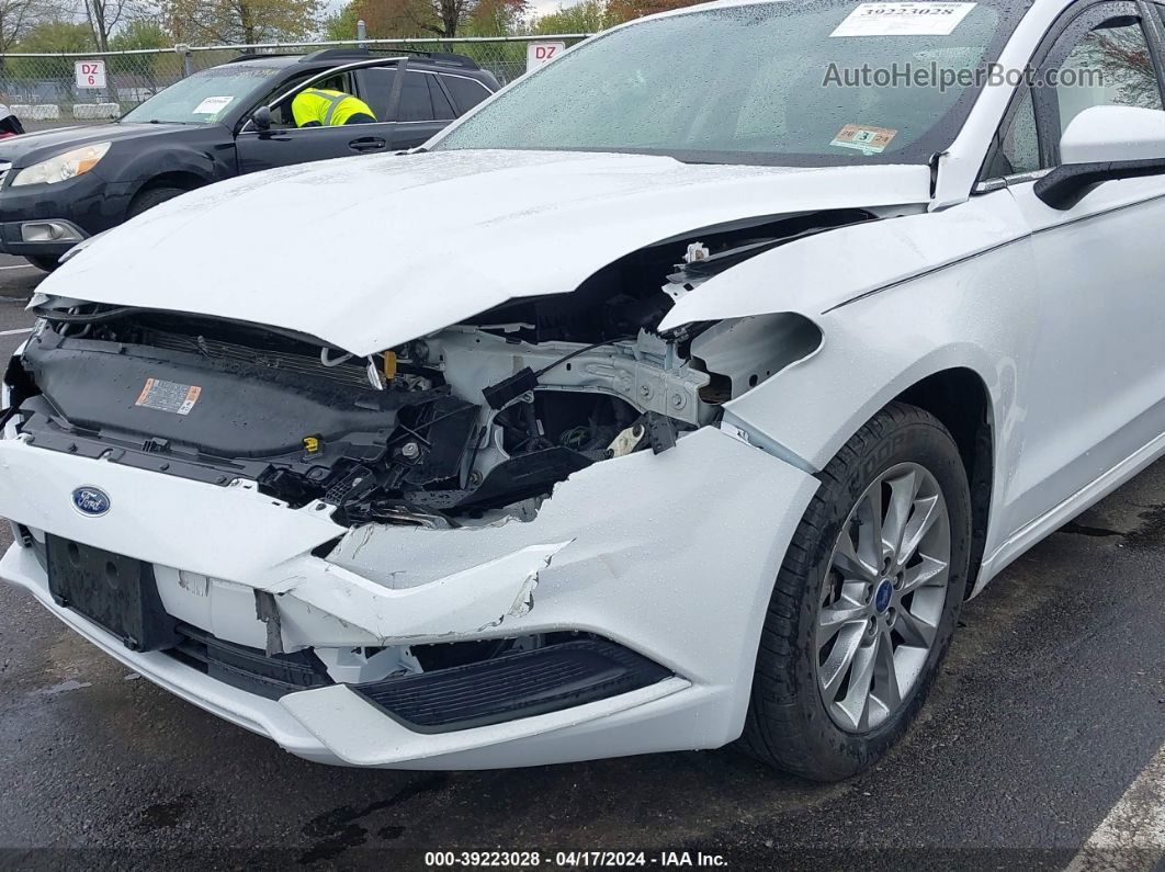 2017 Ford Fusion Se White vin: 3FA6P0HD8HR352855