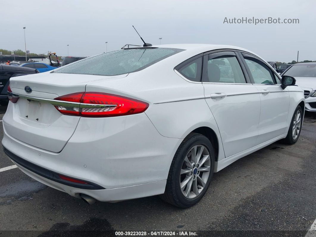 2017 Ford Fusion Se White vin: 3FA6P0HD8HR352855