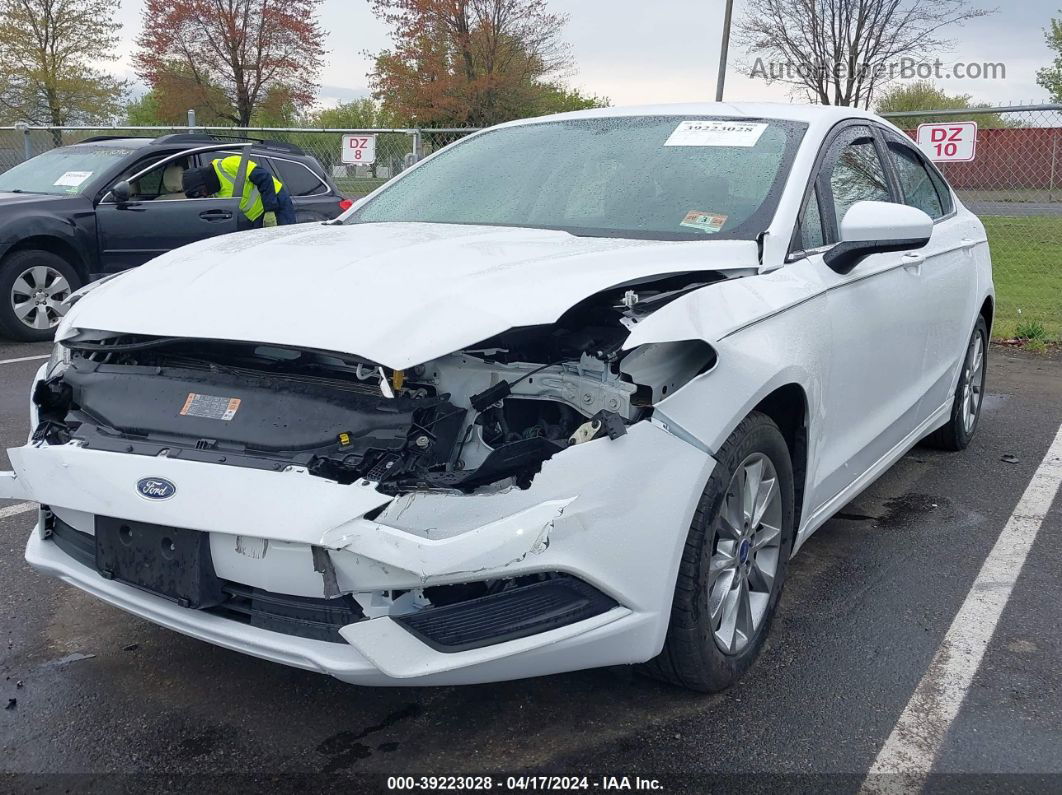 2017 Ford Fusion Se White vin: 3FA6P0HD8HR352855