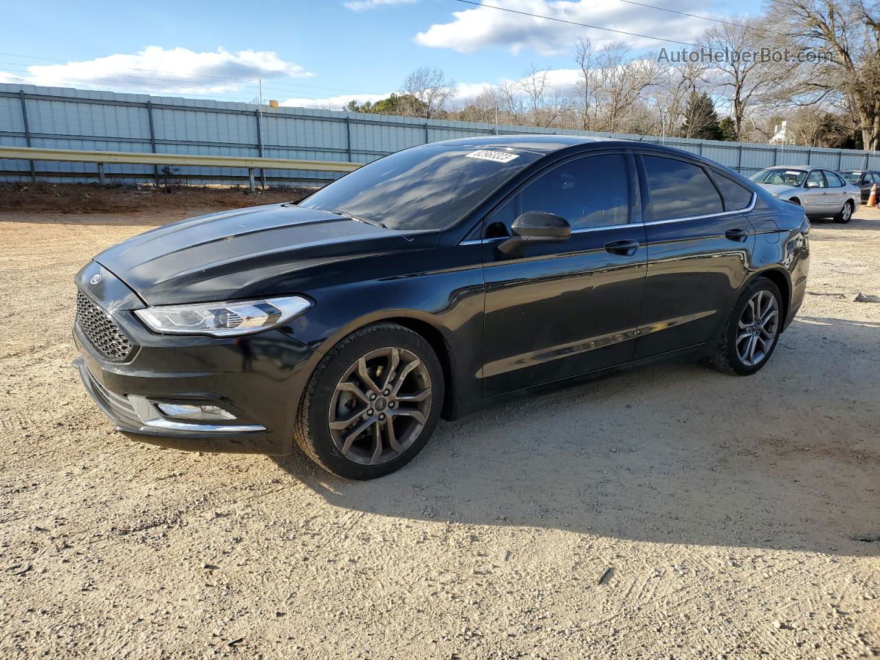 2017 Ford Fusion Se Черный vin: 3FA6P0HD8HR390618