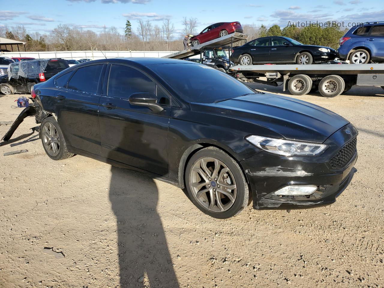 2017 Ford Fusion Se Черный vin: 3FA6P0HD8HR390618