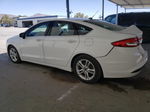 2018 Ford Fusion Se White vin: 3FA6P0HD8JR158784