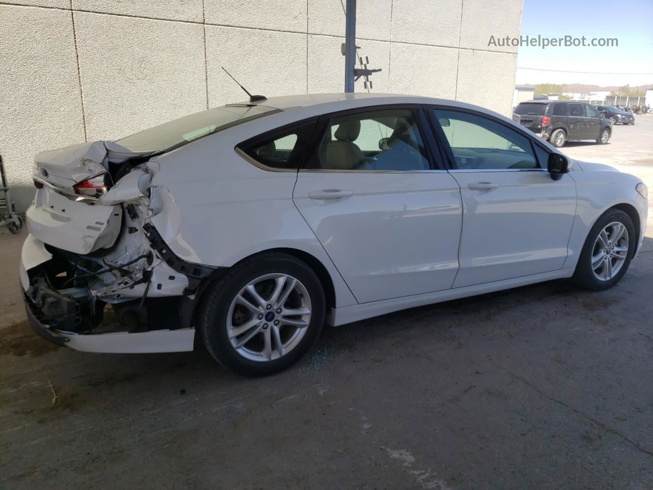 2018 Ford Fusion Se White vin: 3FA6P0HD8JR158784