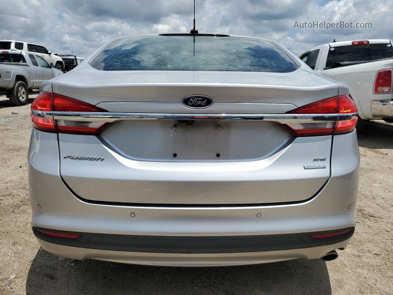 2018 Ford Fusion Se Silver vin: 3FA6P0HD8JR216764