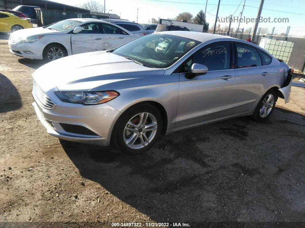 2018 Ford Fusion Se Silver vin: 3FA6P0HD8JR232138