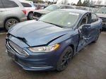 2018 Ford Fusion Se Blue vin: 3FA6P0HD8JR240630