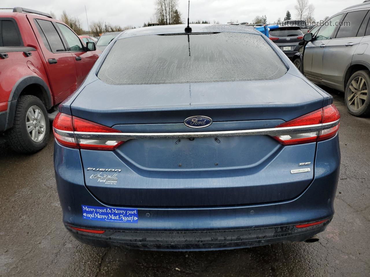 2018 Ford Fusion Se Blue vin: 3FA6P0HD8JR240630