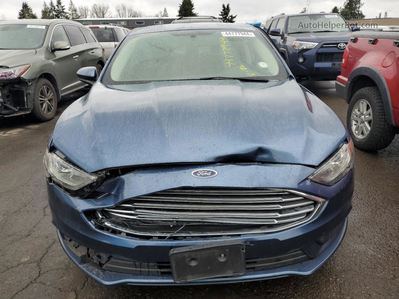 2018 Ford Fusion Se Blue vin: 3FA6P0HD8JR240630