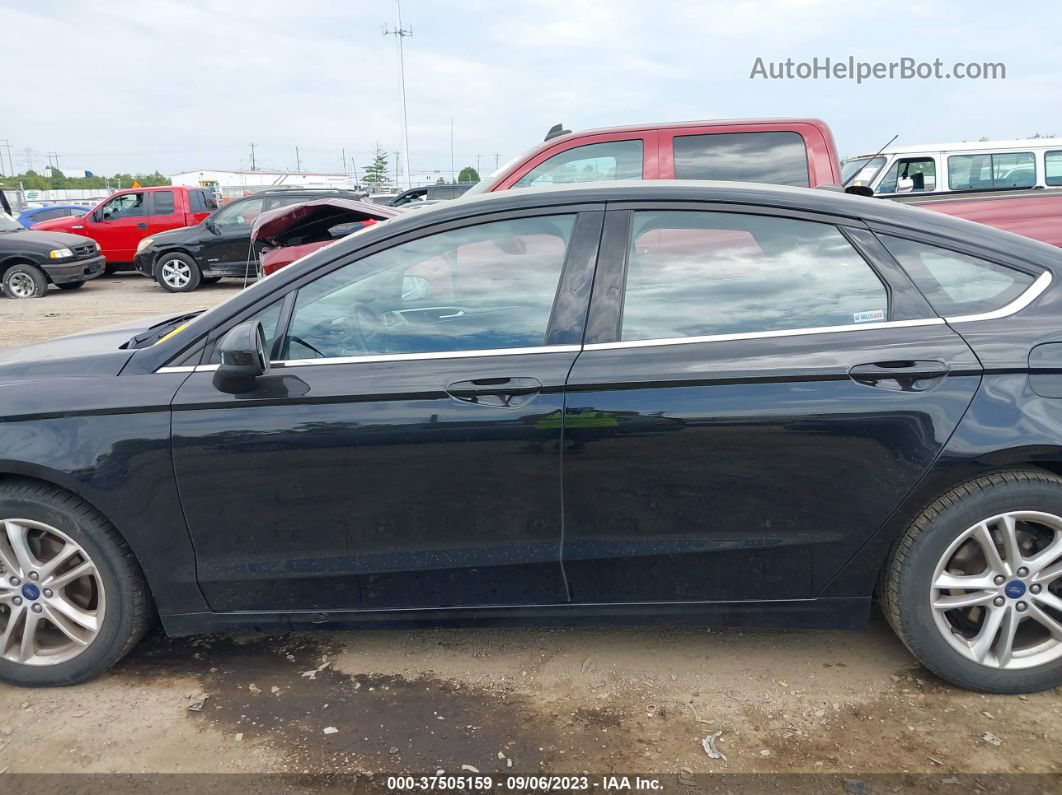 2018 Ford Fusion Se Black vin: 3FA6P0HD8JR256052