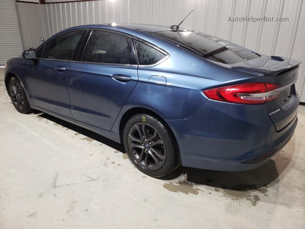 2018 Ford Fusion Se Blue vin: 3FA6P0HD8JR280870