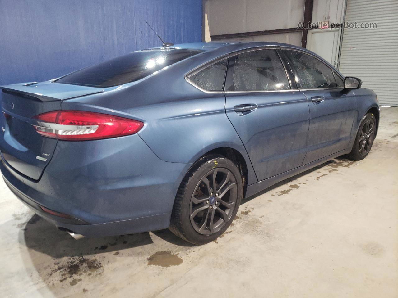 2018 Ford Fusion Se Blue vin: 3FA6P0HD8JR280870