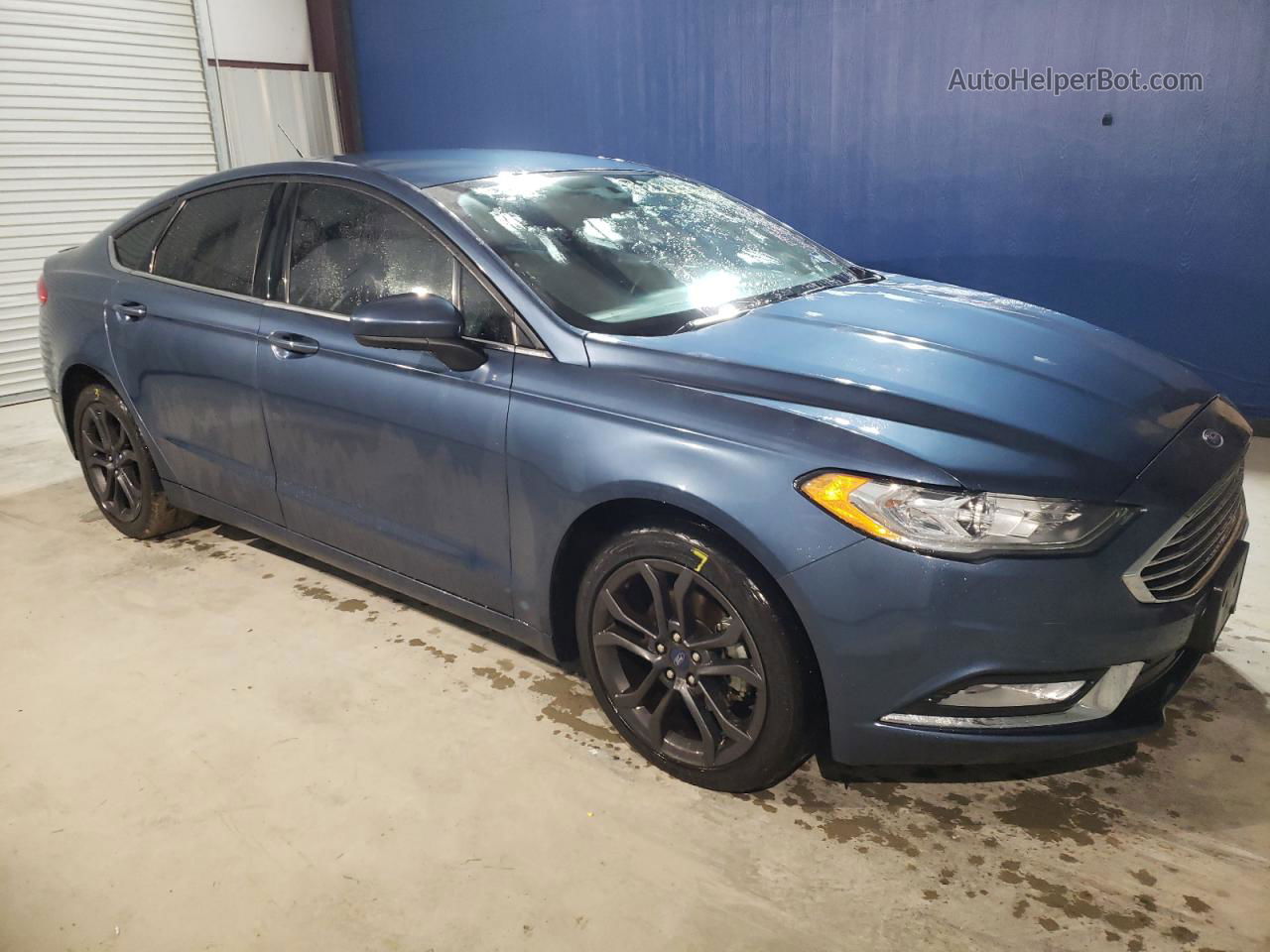 2018 Ford Fusion Se Blue vin: 3FA6P0HD8JR280870