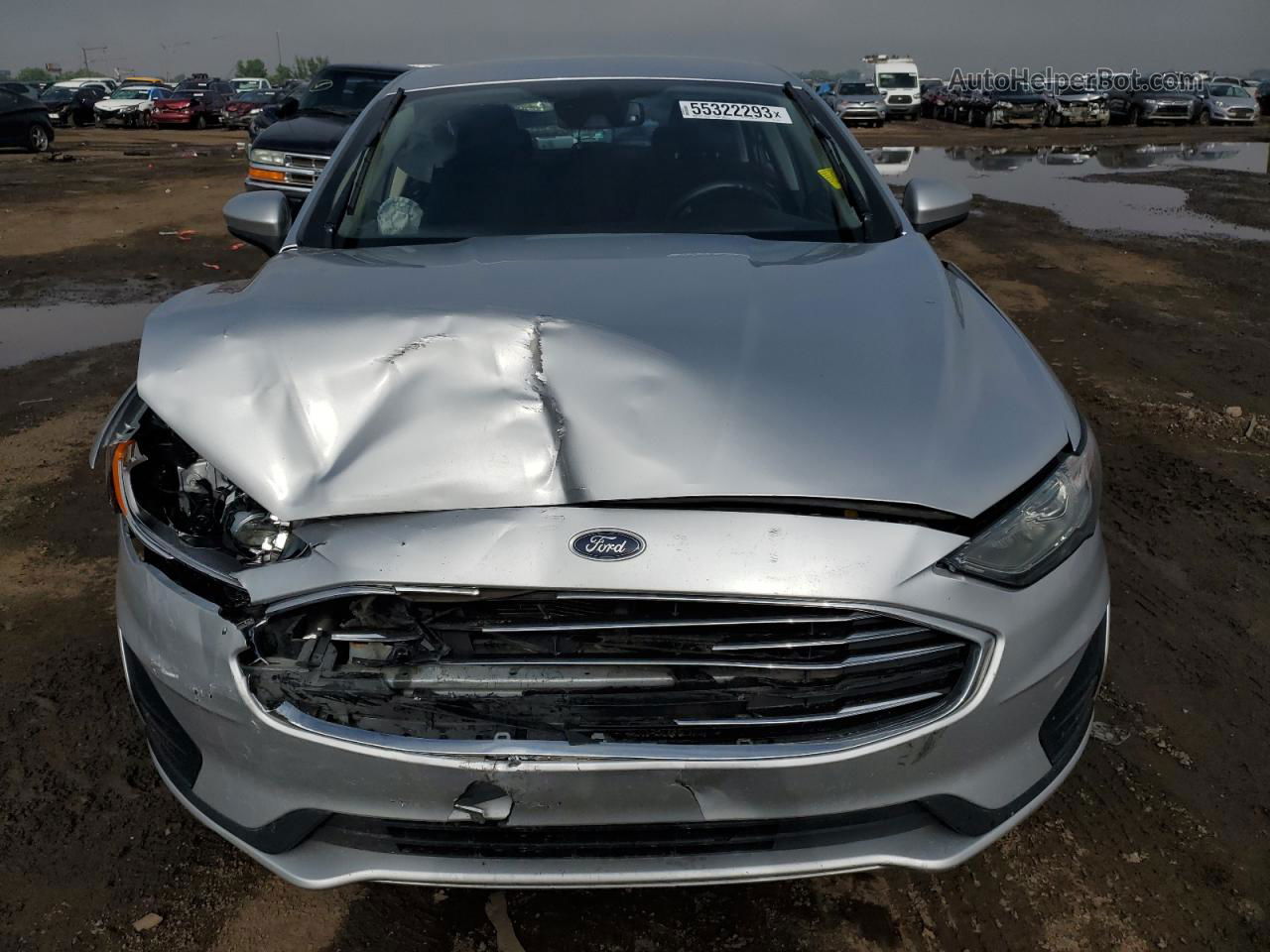 2019 Ford Fusion Se Silver vin: 3FA6P0HD8KR122045