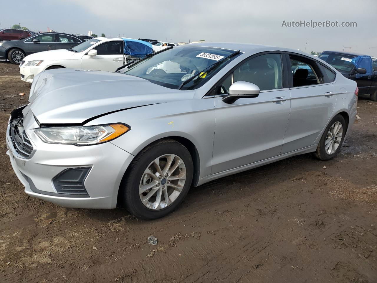 2019 Ford Fusion Se Silver vin: 3FA6P0HD8KR122045