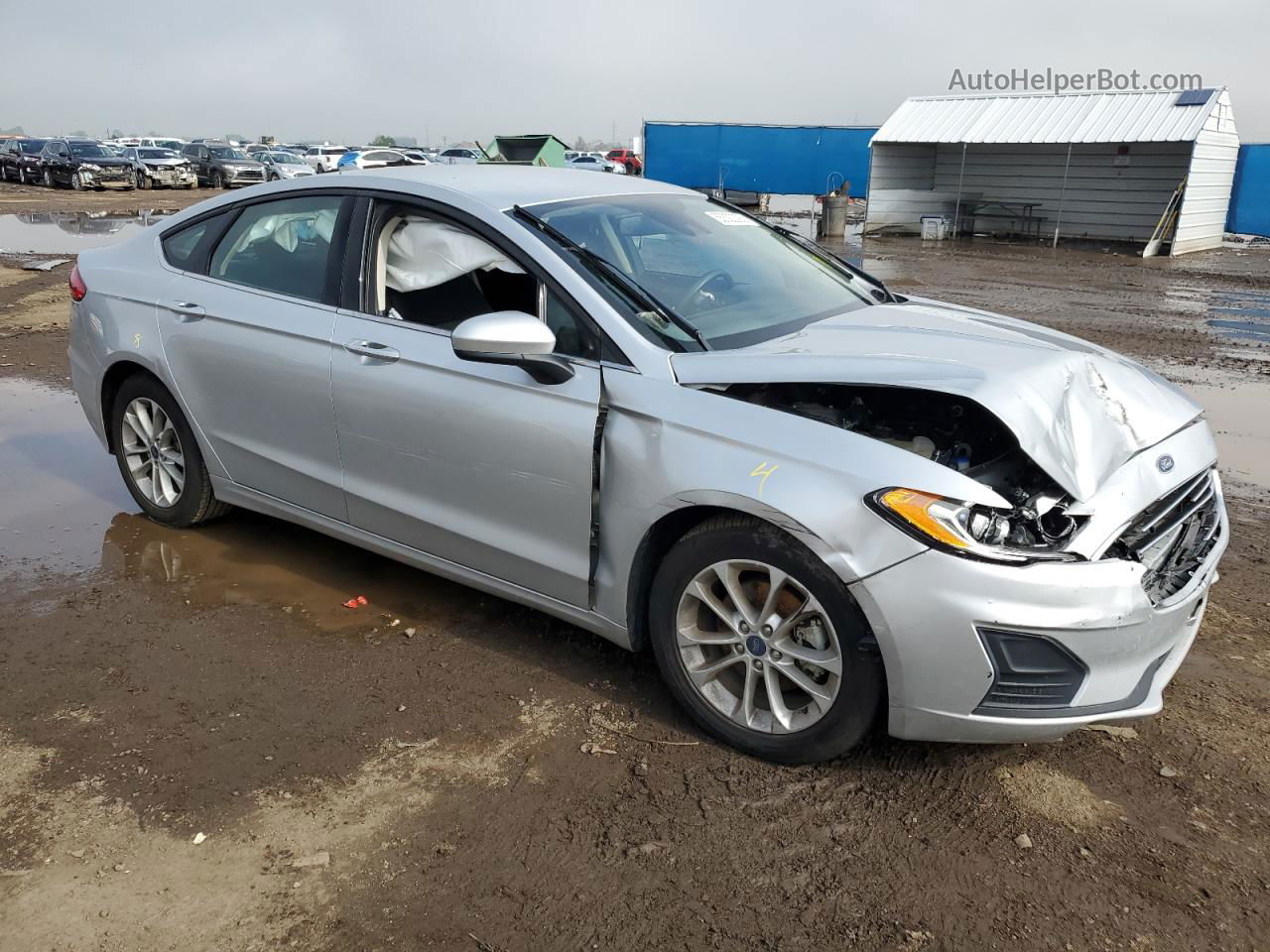 2019 Ford Fusion Se Silver vin: 3FA6P0HD8KR122045