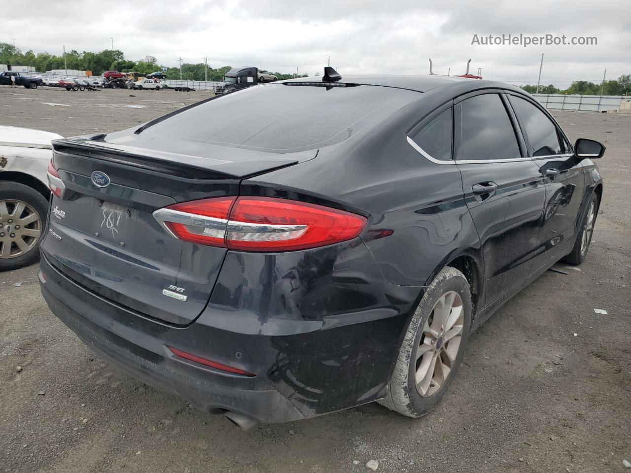 2020 Ford Fusion Se Black vin: 3FA6P0HD8LR119387