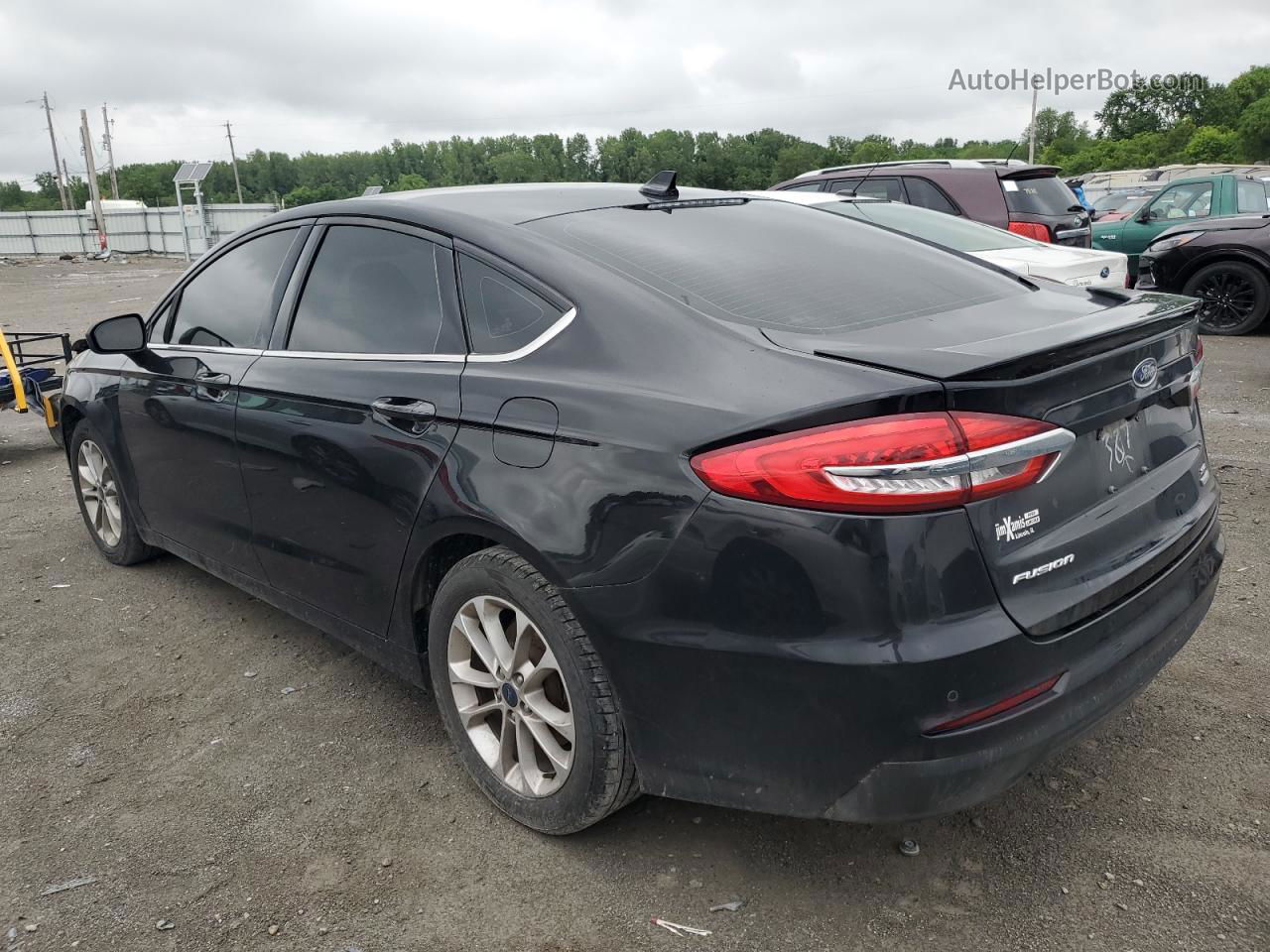 2020 Ford Fusion Se Black vin: 3FA6P0HD8LR119387