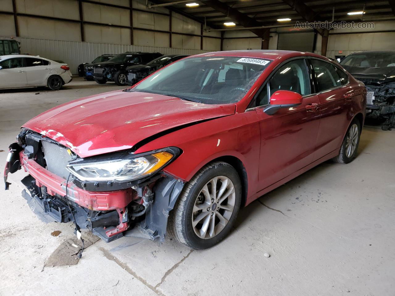 2020 Ford Fusion Se Red vin: 3FA6P0HD8LR146816