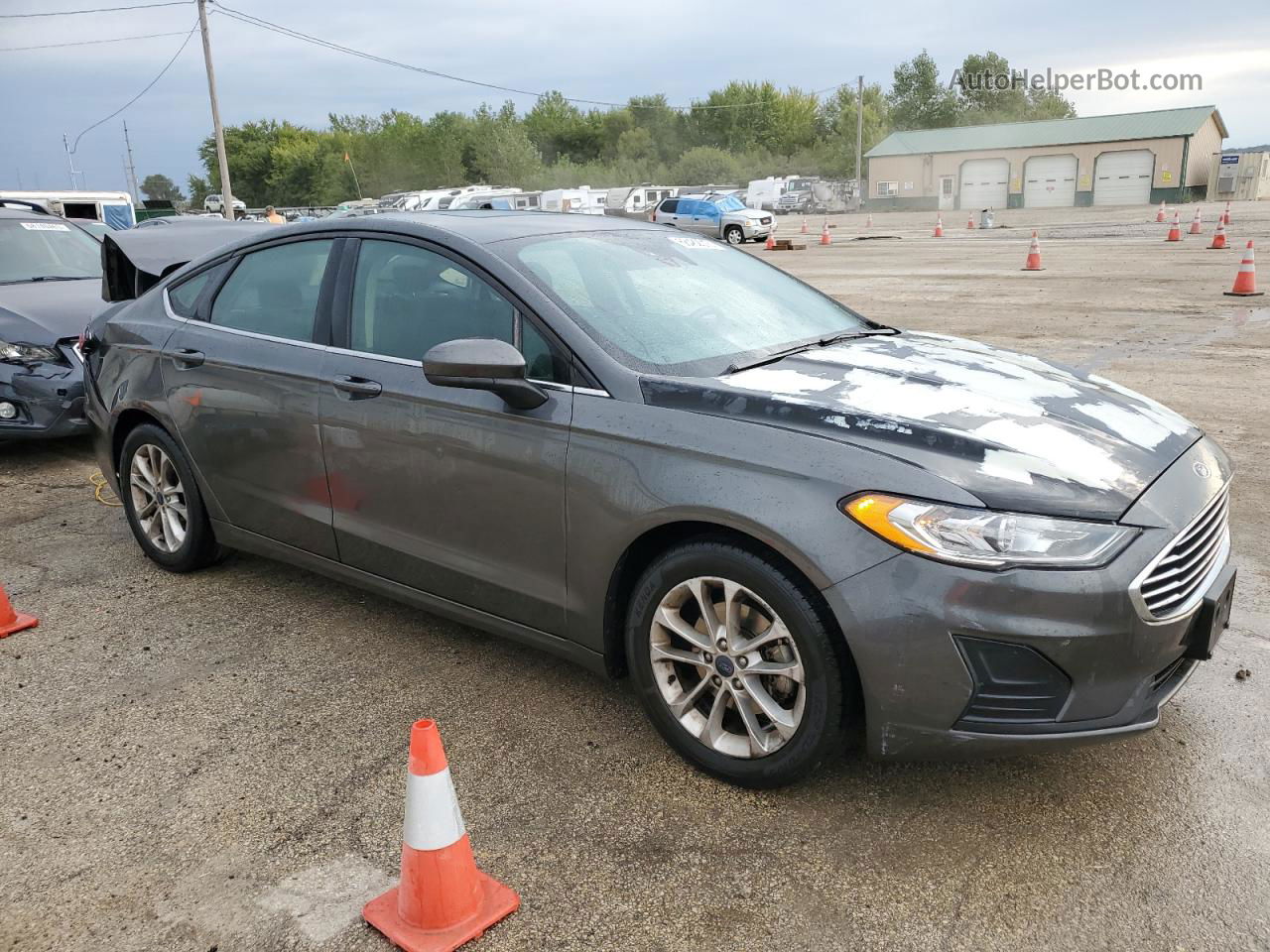 2020 Ford Fusion Se Gray vin: 3FA6P0HD8LR162546