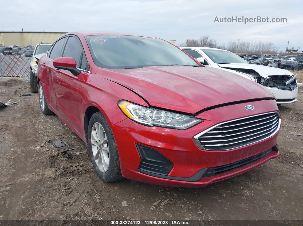 2020 Ford Fusion Se Красный vin: 3FA6P0HD8LR167018