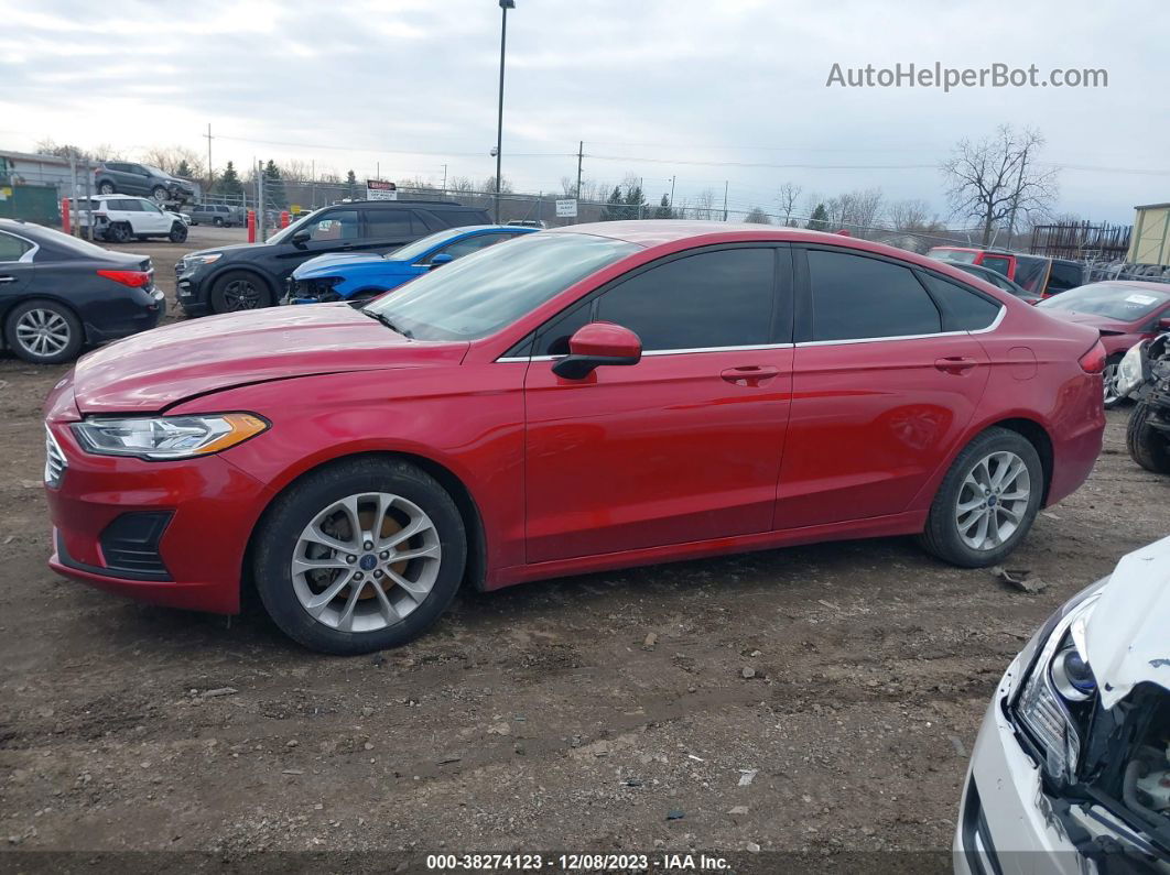 2020 Ford Fusion Se Red vin: 3FA6P0HD8LR167018