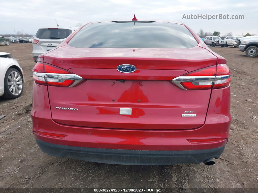 2020 Ford Fusion Se Red vin: 3FA6P0HD8LR167018